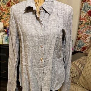 Women's Gray Button-Up Blouse